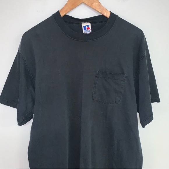 Russell Athletic Vintage Tee Men's Size XL Black Cotton Short Sleeve T-Shirt - Picture 5 of 9